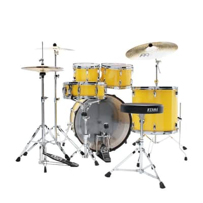 Tama Imperialstar 5pc Complete Drum Set w/22BD Electric Yellow image 6
