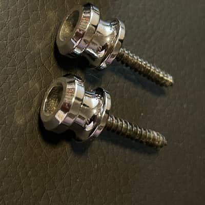 Schaller 14010201 Security Strap Locks/Buttons (Pair) 2010s - Chrome image 2