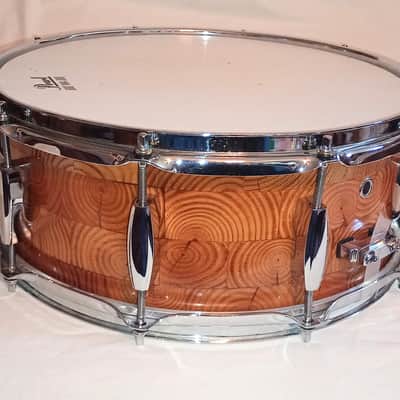 PEARL CUSTOM "BONANZA" HEART OF PONDEROSA SHRINE SNARE DRUM  - CLEAR LACQUER - FREE SHIP TO C-USA! image 3