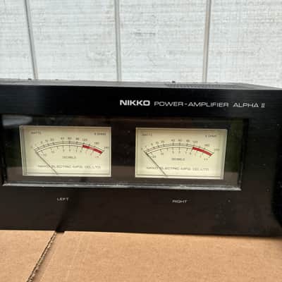 Vintage Nikko Alpha II Stereo Power Amplifier 120WPC Japan Black VU Tested image 6