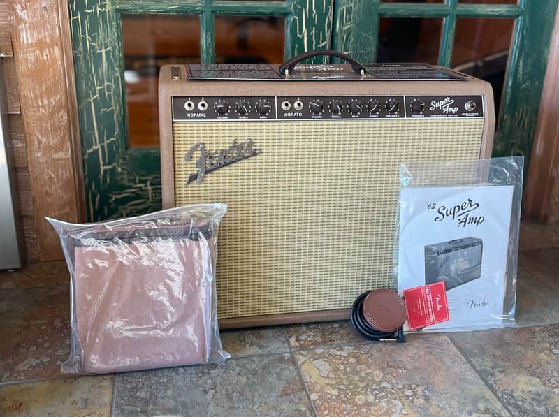 Fender '62 Super Guitar Amplifier Amp Reissue 2-Channel 40 Watt 2x10" Tweed 40w image 1