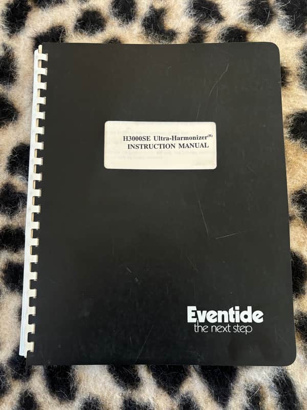 Eventide H3000 SE Ultra Harmonizer ORIGINAL Manual image 1