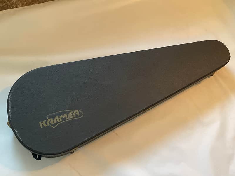 1980's Kramer USA Violin Teardrop Black Tolex Hardshell Electric Guitar Case image 1