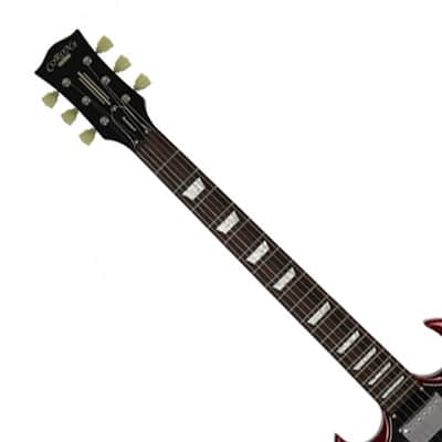 Corona CSG Standard Left Handed Double Mahogany Cutaway Electric Guitar LH Lefty Cherry image 3