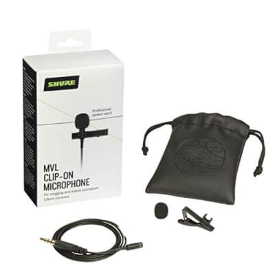 Shure MOTIV Vocal Condenser Microphone, Black (MVL-3.5MM) image 1