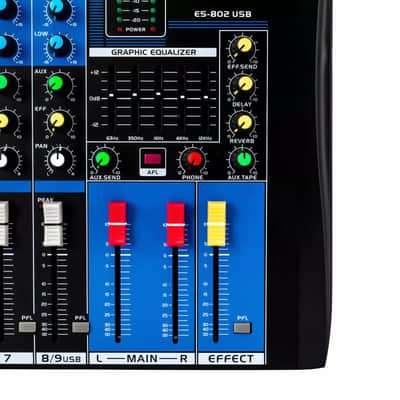 8-Channel Professional Corded Electric Powered Mixer | Studio-Grade Mixing Console for Musicians & Live Performers image 2