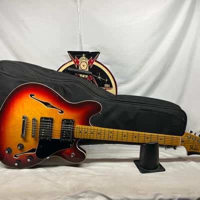 Fender Starcaster Semi-Hollow Body Electric Guitar - Aged Cherry Burst with Gig Bag image 1