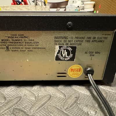 Realistic 31-1988 Stereo Frequency Equalizer Professionally serviced image 11