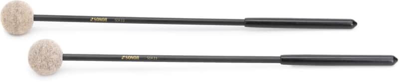 Sonor Orff SCH23 Felt Xylophone Mallets - Medium Hard (3-pack) Bundle image 1