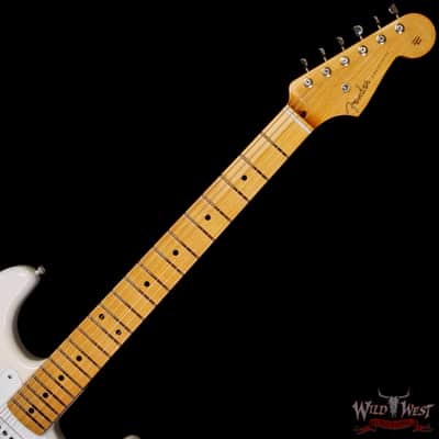 2023 Fender Custom Shop Vintage Custom 1955 Hardtail Stratocaster Time Capsule Package Aged White Blonde 7.30 lbs image 4