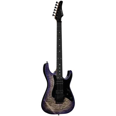 Kramer Volante Quilt HHFR Electric Guitar (with Gig Bag), Ultraviolet Burst image 2