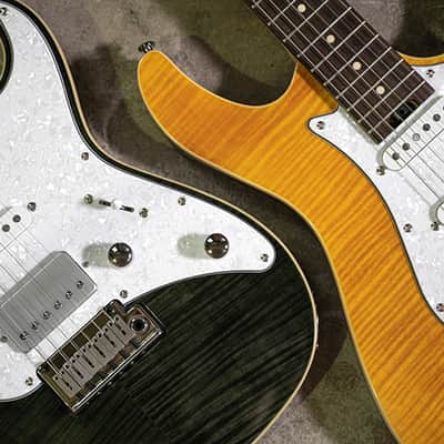 Cort G280 Select Flame Top, Trans Black, Rosewood Fingerboard, Voiced Tone VTH-77 Humbucker image 4