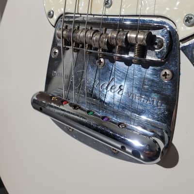 Vintage Fender Mustang 1965 - Olympic White Over Daphne Blue image 6