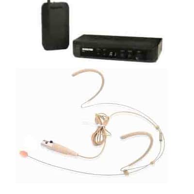Shure BLX14 Wireless Beltpack System w/ Tan Full Earset Headset Microphone Mic image 1
