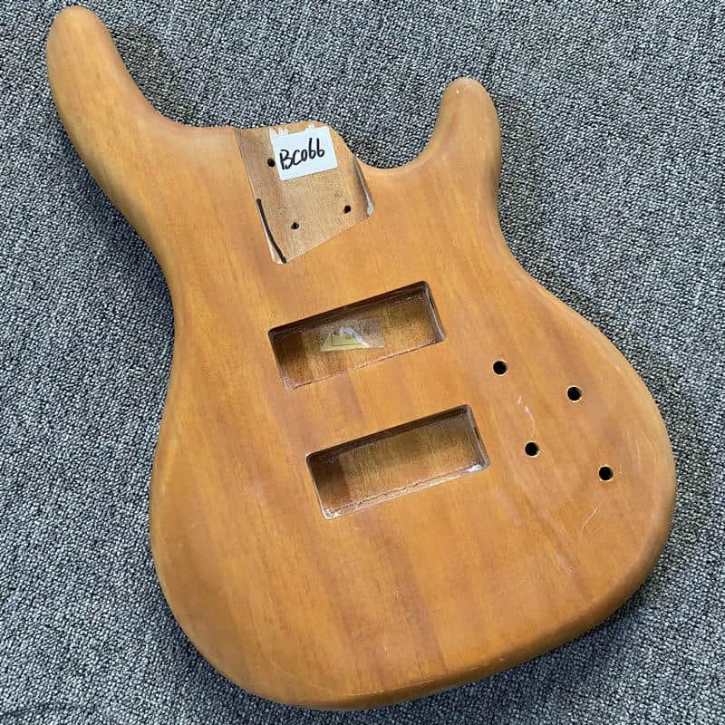 Mahogany Wood 5 String Bass Guitar Body image 1