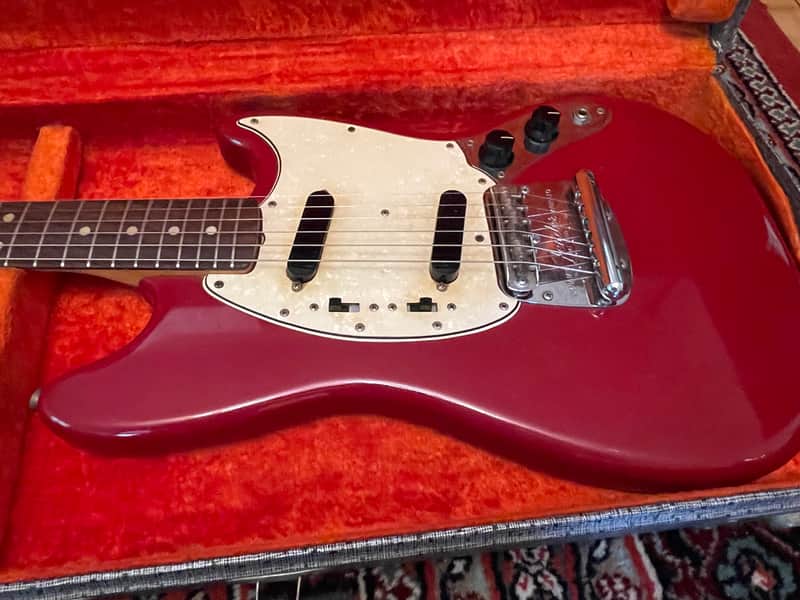 Fender Mustang Guitar with Rosewood Fretboard 1964 - 1969 - Dakota Red image 1