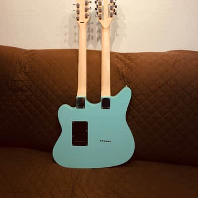 Eastwood SURFCASTER 12/6 Bound Tone-Chambered Mahogany Body Double Neck Electric Guitar w/Hard Case image 5