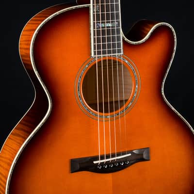 Santa Cruz F-42 Cutaway Custom Flamed Maple and European Spruce with Full Body Sunburst NEW image 9
