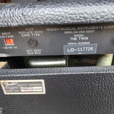 Fender The Twin 2-Channel 100-Watt 2x12" Guitar Combo 1987 - 1994 - Black image 4