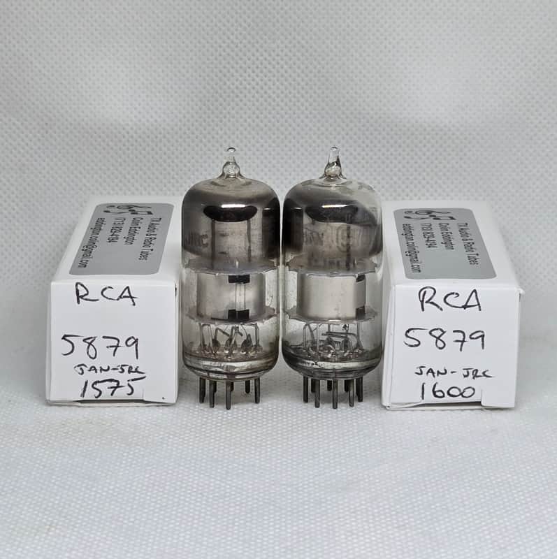 RCA JAN 5879 Almost Perfectly Matched (1.5%) Pair NOS image 1