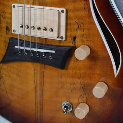 Michael Kelly Hybrid Special Acoustic Electric Guitar Spalted Flame Maple Top image 4
