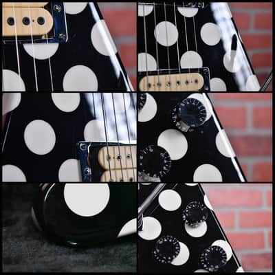 Jackson USA Randy Rhoads Tribute Flying V Black With White Polka Dots 1999 w/OHSC image 15
