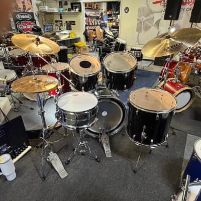 Pearl Export series 5 piece drum set/hardware/cymbals/throne 2015 - Black image 7