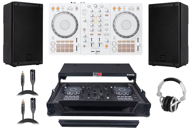 2x RCF ART 810-A Speakers With DDJ-FLX4-W DJ Controller, Case, Headphone & Cables DJ Bundle image 1