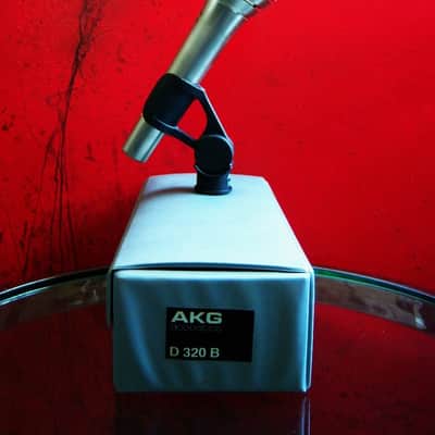 Vintage 1970's AKG D320B dynamic "hyper" cardioid microphone w accessories D330BT D1000E D190E image 1
