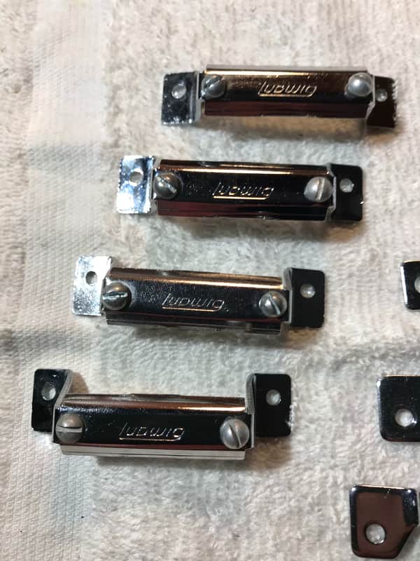 Ludwig P32 NOS Snare Butts (4) and 2 +2 other Snare Butts 1980's - Chrome image 1