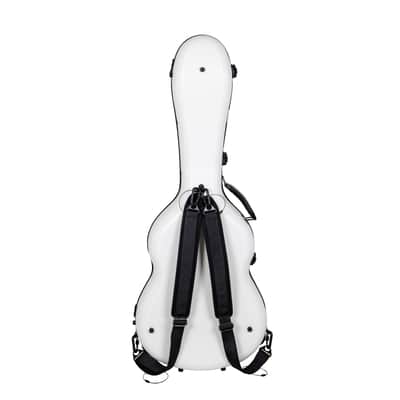 Crossrock Poly Carbon Case fits 4/4 Classical Guitars, Anti-scratch Flight Case in White image 10