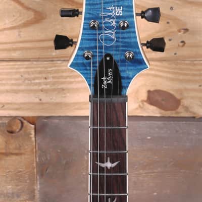 PRS SE Zach Myers Semi-Hollow Electric Guitar Myers Blue  w/ Gigbag image 6