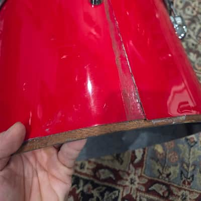 1980s Slingerland Spirit 4000 8 Piece Drum Shell Pack - Red Gloss 8/10/12/13/14/15/16/22 (C021-4) image 20