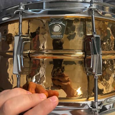 1984 Chicago Ludwig LB552K Hammered Bronze 6.5x14" 10-Lug Snare Drum 1984 image 3