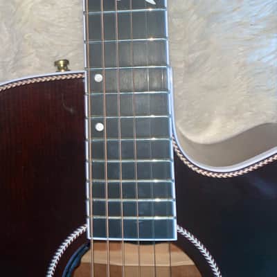 Seagull Artist Mosaic CH CW GT EQ Bourbon Burst Electric acoustic cutaway guitar made in Canada skb Hardshell case image 3