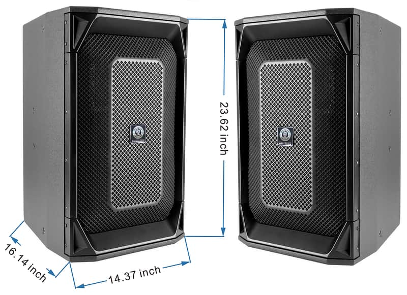 Singtronic High Quality 5000W Vocal Karaoke Speakers (Pair) - Black image 1