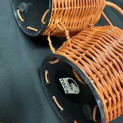 Toca Double Caxixi, LARGE, Rattan, Dual Pod with Hard Bottoms - NEW image 2