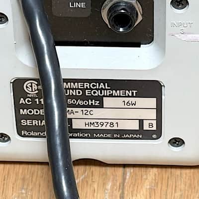 2- Roland MA-12C, White, Powered Nearfield Monitors w/ Mounting Brackets, Very Good Condition image 13