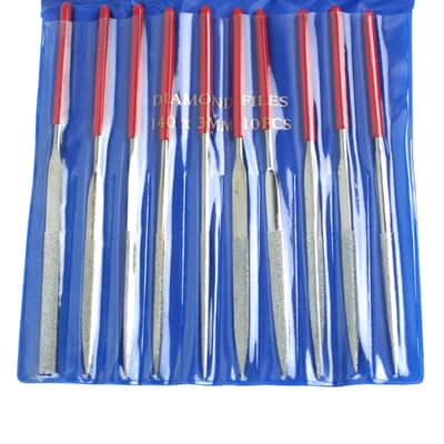 10-Types Mini Diamond File Set for Guitar and string instruments Nut or Saddle ,150 Grit