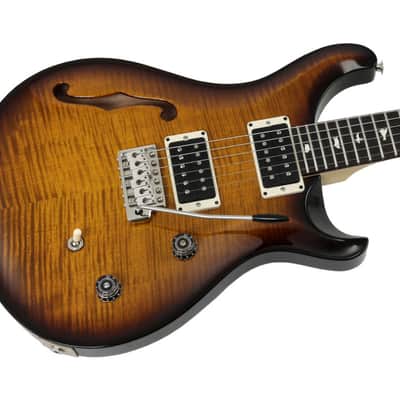 PRS CE 24 Semi Hollow Black Amber Flame Top 2023 New on Sale image 1