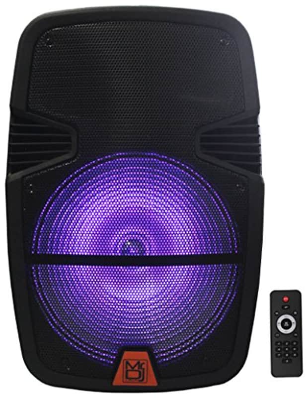 Mr. Dj PX12BAT 12-Inch 2000 Watt Max Power Speaker with Built-in Bluetooth & Battery LCD/MP3/USB/MICRO SD image 1