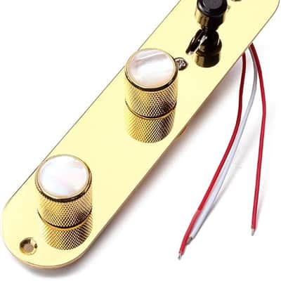 Fully Loaded Control Plate Pre-Wired 3-Way Control Plate With  Tele Telecaster Electric Guitar,Gold image 1