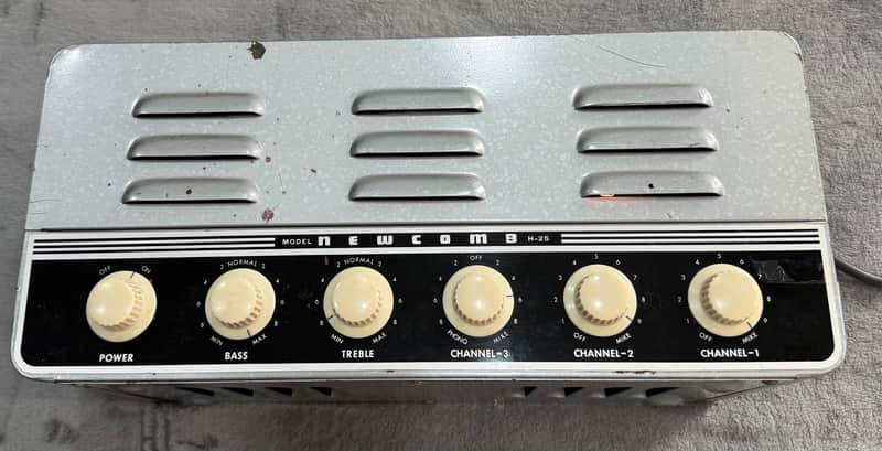 Vintage Newcomb H-25 25-Watt Tube PA Amplifier Head – Hollywood CA USA – 6SF5 Tubes image 1