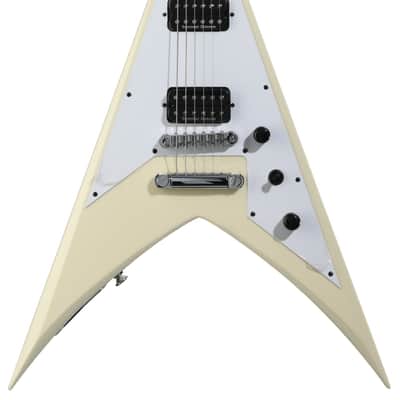 Jackson USA Signature Scott Ian King V KVT Solidbody Electric Guitar - Ivory image 2