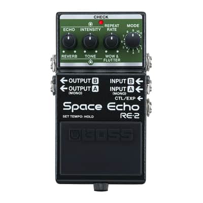 BOSS RE-2 Space Echo Compact Versatile Full Stereo I/O 11-Position Mode Selector Delay and Reverb Effects Pedal with Wow and Flutter Control image 1