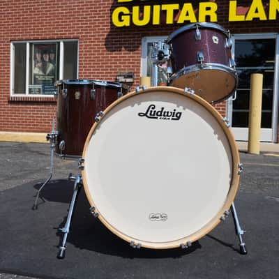 Ludwig USA Classic Maple 3pc Shell Pack - Burgundy Sparkle Wrap | 12", 16", 22" LUDWIG -USA Showroom Shell Pack! image 11