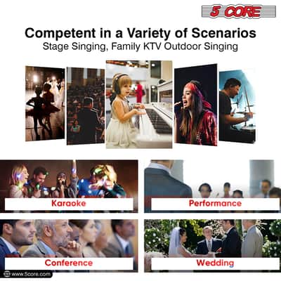 5Core XLR Microphone Dynamic Mic Karaoke Singing Studio Microfono Handheld Mics-ND 58 2PCS image 8