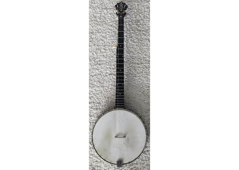 1899 S.S. Stewart Special Thoroughbred 5 string Open Back Banjo with hard case image 1