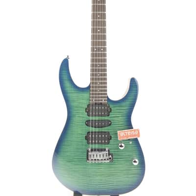 Charvel MJ Dinky DK24 HSH 2PT W MAH FM 2024 Caribbean Burst 3847gr image 2