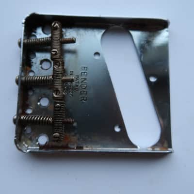 Left Handed Fender Telecaster Bridge  PAT.PEND. Tele / 60's 70's  Chrome 62 Relic RI Lefty image 2